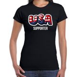 Zwart usa fan t-shirt voor dames - usa supporter - Amerika supporter - EK/ WK shirt / outfit