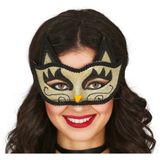 Fiestas Guirca Verkleed oogmasker Venitiaans -kat/poes - volwassenen - Carnaval/gemaskerd bal