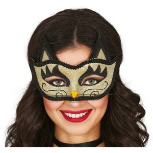 Fiestas Guirca Verkleed oogmasker Venitiaans -kat/poes - volwassenen - Carnaval/gemaskerd bal