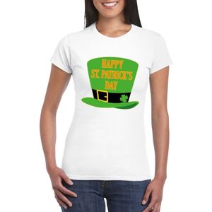 Happy St. Patricksday t-shirt wit dames - St Patrick's day kleding