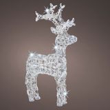 Lumineo Kerstverlichting - rendier - 50 LED - helder wit - 60 cm - Verlichte figuren