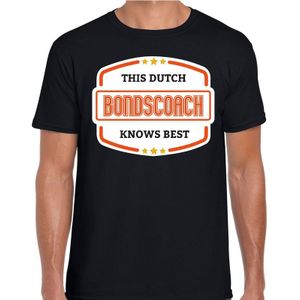 Oranje / Holland supporter bondscoach t-shirt zwart voor heren - Nederlands elftal fan shirt / kleding