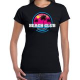 Ibiza zomer t-shirt / shirt beach club voor dames - zwart -  Ibiza vakantie beach party outfit / kleding / strandfeest shirt