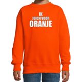 Oranje fan sweater voor kinderen - ik juich voor oranje - Holland / Nederland supporter - EK/ WK trui / outfit