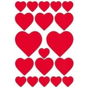Hartjes stickers 171x stuks - Valentijn hartjes stickervellen