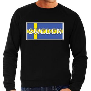 Zweden / Sweden landen sweater zwart heren - Zweden landen sweater / kleding - EK / WK / Olympische spelen outfit