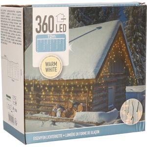 Kerstverlichting - ijspegels - warm wit - 360 LEDs - 12 m - ijspegelverlichting