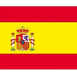 10x Binnen en buiten stickers Spanje 10 cm - Spaanse vlag stickers - Supporter feestartikelen - Landen decoratie en versieringen