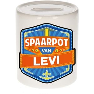 Kinder spaarpot voor Levi - keramiek - naam spaarpotten