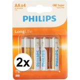 Philips 8 stuks AA batterijen