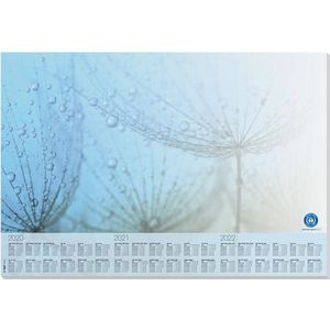 Bureau onderlegger/placemat van papier 59.5 x 41 cm - Kalender 2021/2022 - 30 vellen - Bureau beschermer / placemat