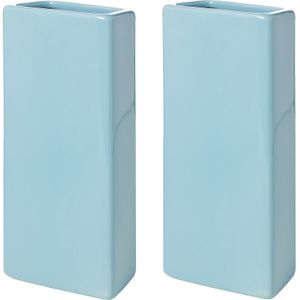 4x Blauwe/turqoise radiator luchtbevochtigers 21 cm - verdampers