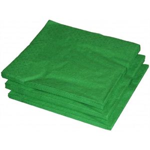 50x stuks groene servetten 33 x 33 cm - Papieren wegwerp servetjes - groen versieringen/decoraties