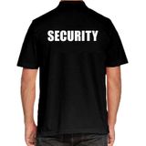 Security grote maten poloshirt zwart voor heren - beveiliger polo t-shirt