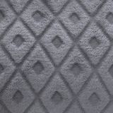 Atmosphera Plaid/bankdeken Monnet - 2x - betongrijs - 180 x 230 cm - polyester fleece - ruitmotief - bedsprei
