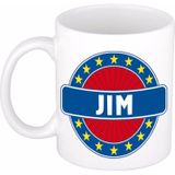 Jim naam koffie mok / beker 300 ml  - namen mokken
