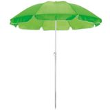 Groene strand parasol polyester 145 cm - Verstelbaar - Zonbescherming - Voordelige parasols