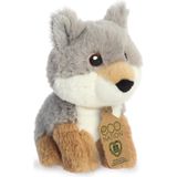 Pluche dieren knuffels wolf van 13 cm - Knuffeldieren wolven speelgoed