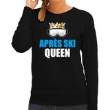 Apres ski trui Apres ski Queen zwart  dames - Wintersport sweater - Foute apres ski outfit/ kleding/ verkleedkleding