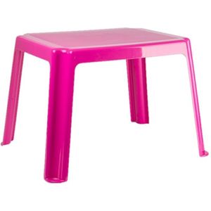 Kunststof kindertafel roze 55 x 66 x 43 cm - Kindertafel buiten - Bijzettafel