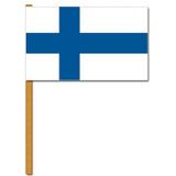 2x stuks luxe supporters zwaaivlag Finland 30 x 45 cm - Finse feestartikelen en versiering