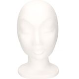 8x Hobby/DIY piepschuim hoofden/koppen Sonja 30 cm vrouw/meisje - Pashoofd/paspop hoofd voor in etalage - Knutselen basis materialen/hobby materiaal