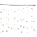 Kerst sneeuwballen en sneeuwvlokken gordijnen 200 cm