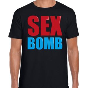 Sex bomb cadeau t-shirt zwart heren - Fun tekst /  Verjaardag cadeau / kado t-shirt