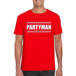 Partyman t-shirt rood heren