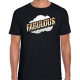 Fout Fabulous t-shirt in 3D effect zwart voor heren - fout fun tekst shirt / outfit - popart