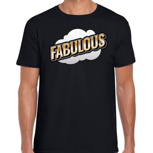 Fout Fabulous t-shirt in 3D effect zwart voor heren - fout fun tekst shirt / outfit - popart