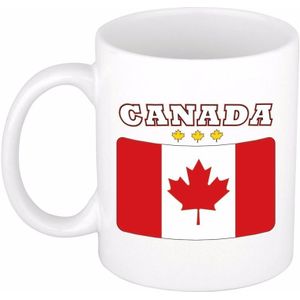 Beker / mok met de Canadese vlag - 300 ml keramiek - Canada
