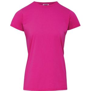 Basic ronde hals t-shirt comfort colors fuchsia voor dames - Dameskleding t-shirt fuchsia