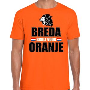 Oranje supporter t-shirt voor heren - Breda brult voor oranje - Nederland supporter - EK/ WK shirt / outfit