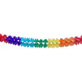 Folat folie ballonnen - Leeftijd cijfer 80 - glimmend multi-kleuren - 86 cm - en 2x slingers