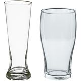 Secret de Gourmet Bierglazen set - pilsglazen fluitje/pint glazen - 8x stuks - glas