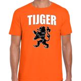 Oranje fan t-shirt voor heren - tijger oranje leeuw - Nederland supporter - EK/ WK shirt / outfit