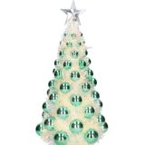 Complete kunstkerstboom met lichtjes en ballen groen - Kerstversiering - Kerstbomen - Kerstaccessoires - Kerstverlichting