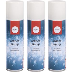 3x Sneeuwspray/spuitsneeuw bussen 150 ml - Kunstsneeuw/nepsneeuw spray