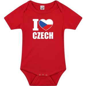 I love Czech baby rompertje rood jongens en meisjes - Kraamcadeau - Babykleding - Tsjechie landen romper