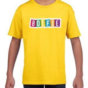 Boefje fun tekst t-shirt geel kids - Fun tekst / Verjaardag cadeau / kado t-shirt kids