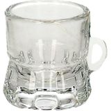 Set van 8x stuks shotglas vorm bierpul glaasje/glas met handvat van 2cl - Feestjes/verjaardag - Oktoberfest
