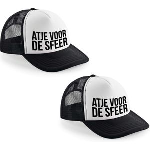 4x stuks atje voor de sfeer snapback cap/ truckers pet voor heren - feest petjes / caps