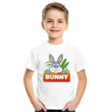 Bunny het konijn t-shirt wit voor kinderen - unisex - konijnen shirt - kinderkleding / kleding