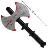 Grote hakbijl - plastic - 40 cm - Halloween/ridders/Vikingen verkleed wapens accessoires