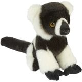 Ravensden - Apen serie pluche knuffels - 2x stuks - Ringstaart Maki en Lemur Aapje - 18 cm