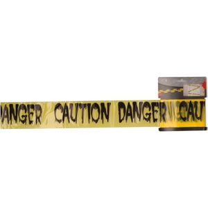 Markeerlint/afzetlint - Caution Danger - 9M - geel/zwart - kunststof