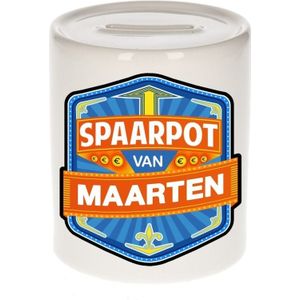 Kinder spaarpot voor Maarten - keramiek - naam spaarpotten