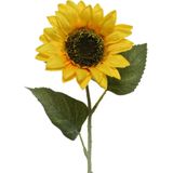 5x stuks gele zonnebloemen kunstbloemen 64 cm - Helianthus - Kunstbloemen/kunsttakken - bloemen/planten