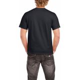 Set van 3x stuks zwarte katoenen t-shirts voor heren 100% katoen - zware 200 grams kwaliteit - Basic shirts, maat: M (38/50)